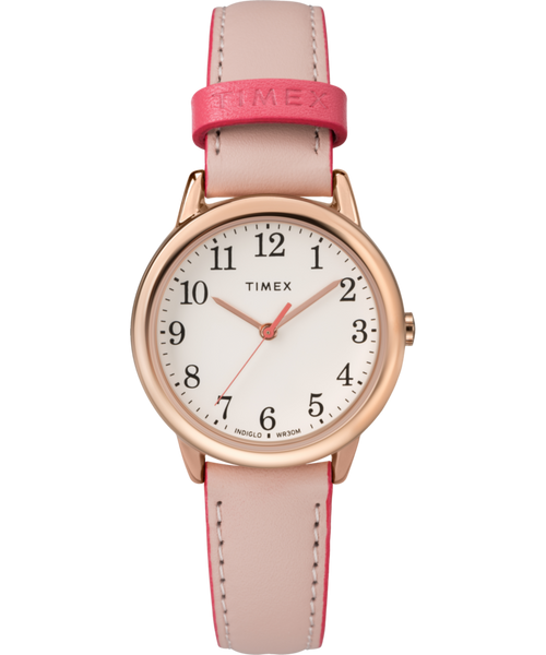 Easy Reader® Color Pop 30mm Leather Strap Watch