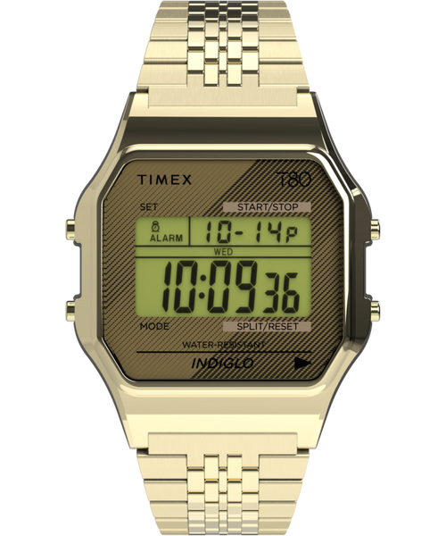 Timex T80 34mm Stainless Steel Bracelet Watch