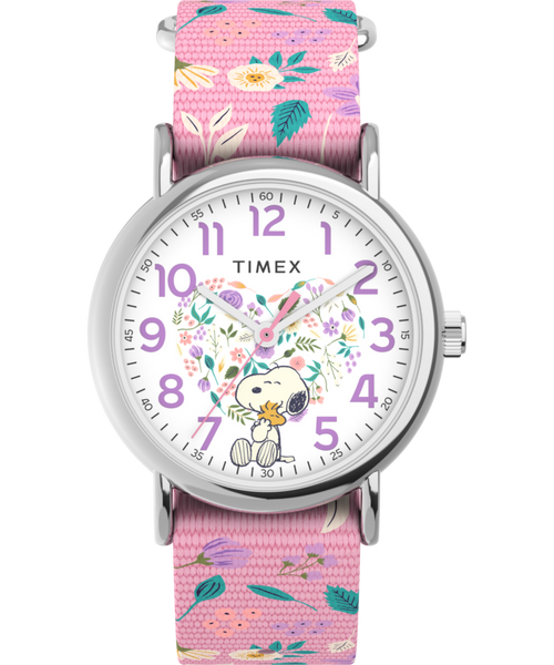 Peanuts® x Timex Weekender In Bloom 38mm Fabric Strap Watch