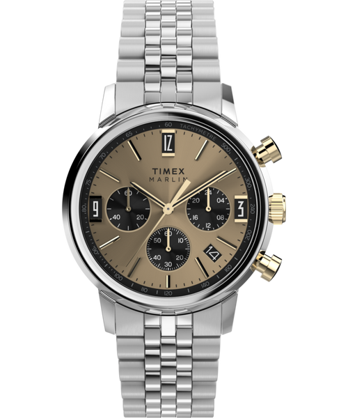 Marlin® Chronograph Tachymeter 40mm Stainless Steel Bracelet Watch
