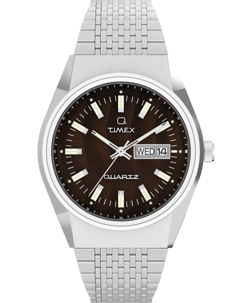 Q Timex® Falcon Eye 38mm Stainless Steel Bracelet Watch