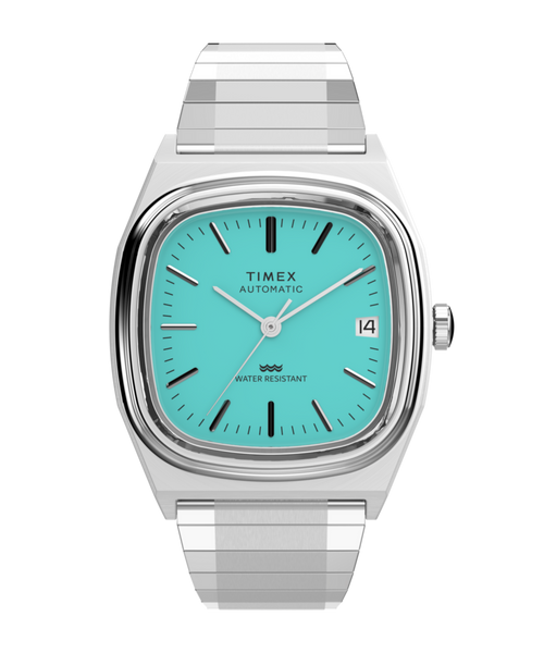 Timex® Automatic 1983 E Line 34mm Stainless Steel Expansion Band Watch