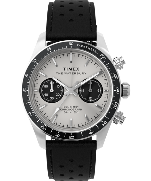 Waterbury Heritage Chronograph 39mm Leather Strap Watch