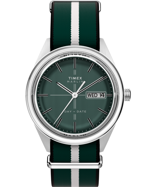 Marlin® Jet Quartz 38mm Fabric Strap Watch