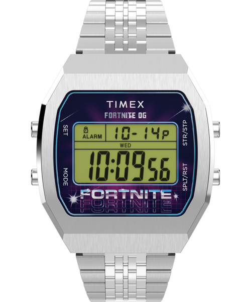 Timex x Fortnite T80 36mm Stainless Steel Bracelet Watch