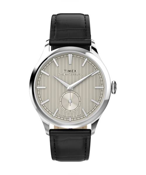 Waterbury Classic Sub-Second 39mm Leather Strap Watch