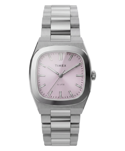 Timex® Quartz E Line 30mm Stainless Steel Bracelet Watch