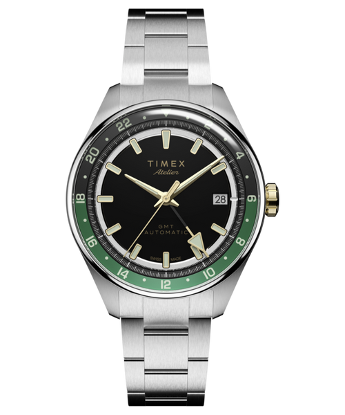 Timex Atelier GMT Première M1a 38mm Swiss Made Automatic Stainless Steel Bracelet