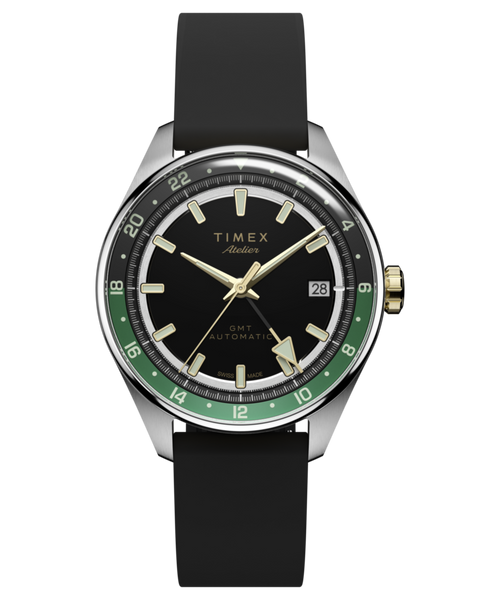 Timex Atelier GMT Première M1a 38mm Swiss Made Automatic NBR Synthetic Rubber Strap