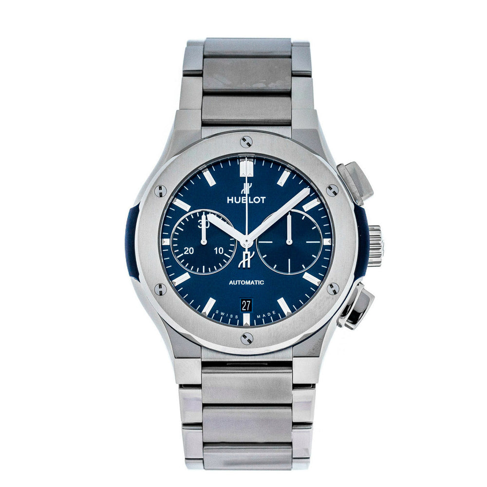 Classic Fusion Blue Chronograph Titanium Bracelet 45mm
