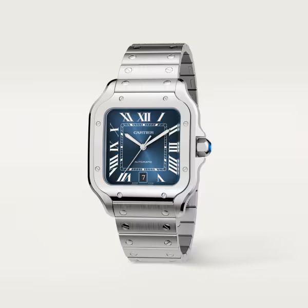 Unworn Santos, Stainless Steel, 39.8mm - image 9