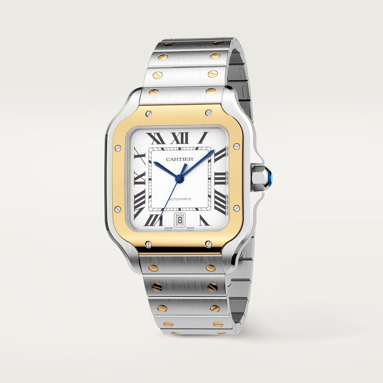 Unworn Santos, Stainless Steel and 18k Yellow Gold, 39.8mm - image 3