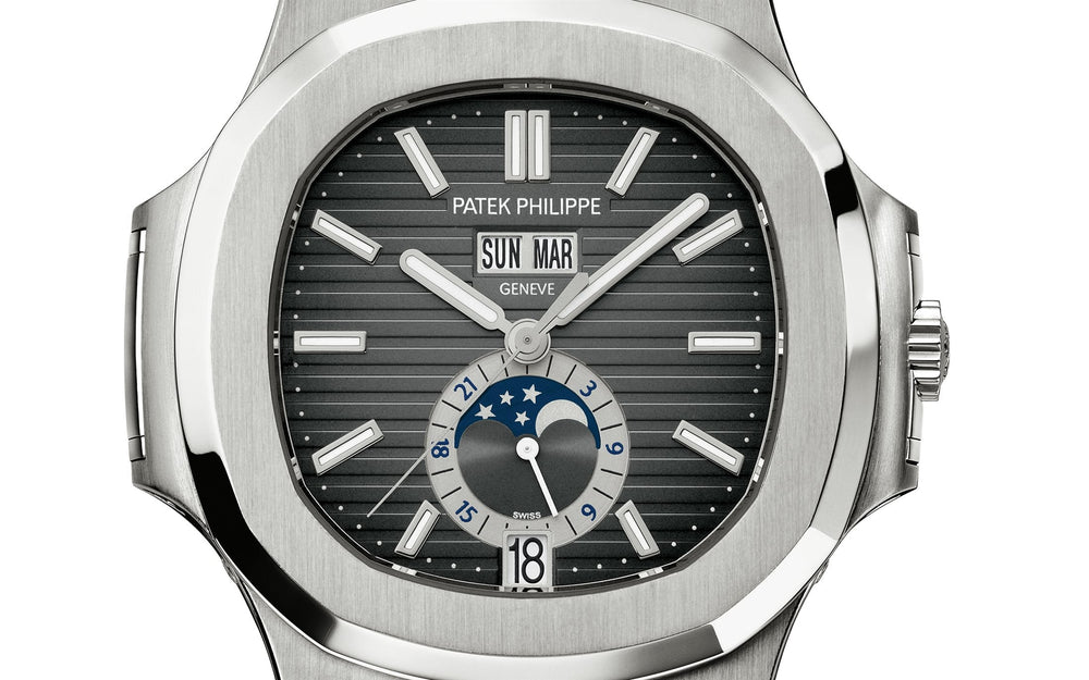 Nautilus Annual Calendar, Moon Phases Watch, Stainless Steel, 40,5 mm - image 3