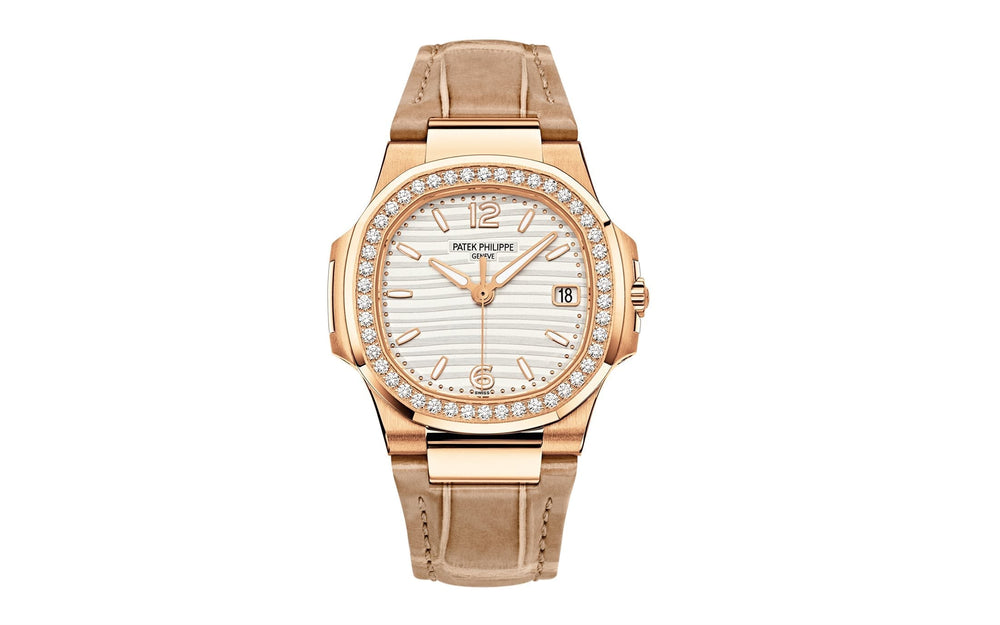 Nautilus Quartz Diamond Ladies Watch, 18k Rose Gold, 32mm - image 2