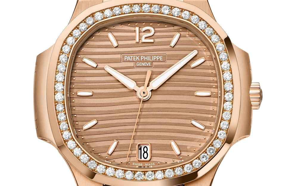 Nautilus Ladies Automatic Watch, 18k Rose Gold and Diamonds, 35,2mm - image 3