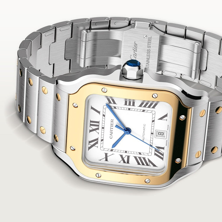 Unworn Santos, Stainless Steel and 18k Yellow Gold, 39.8mm - image 7