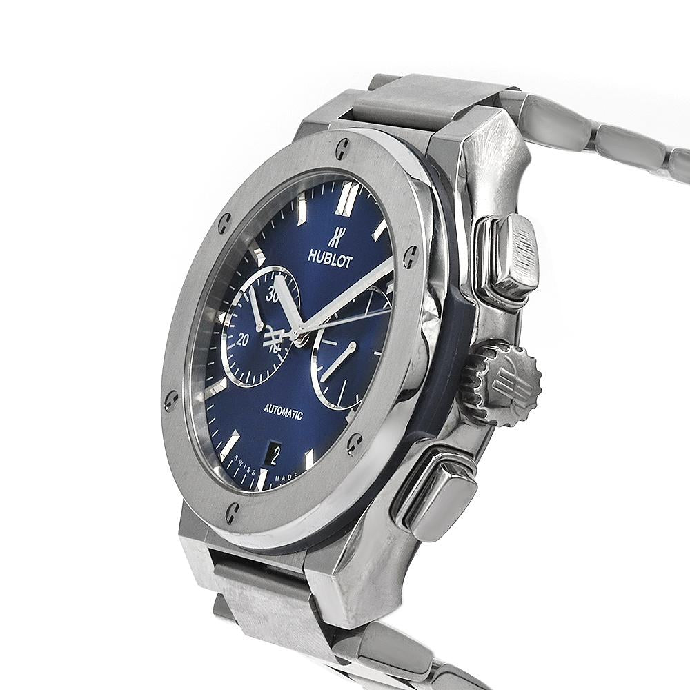 Classic Fusion Blue Chronograph Titanium Bracelet 45mm - image 4