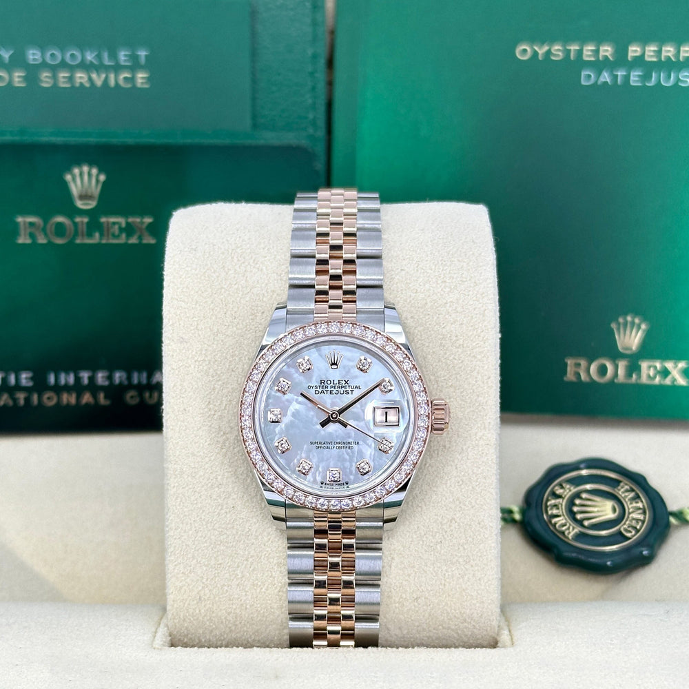 Lady-Datejust 28, Oystersteel and 18k Everose Gold - image 2