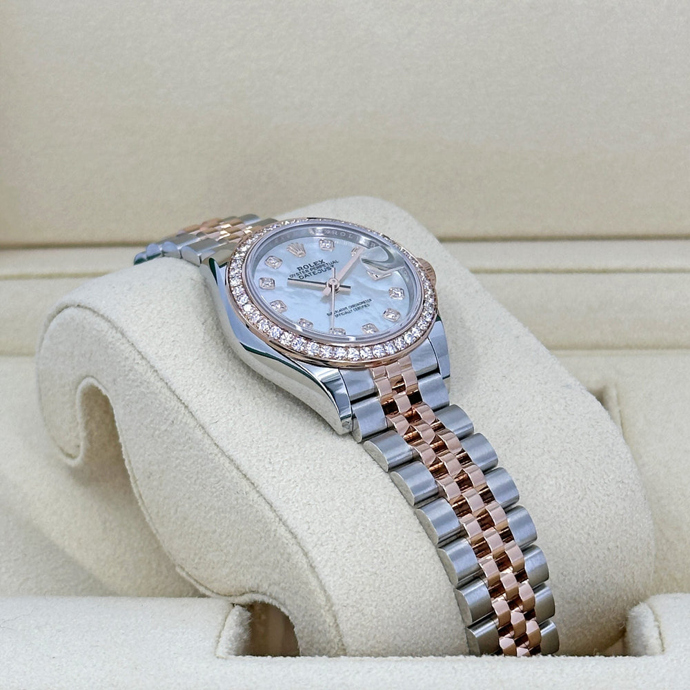 Lady-Datejust 28, Oystersteel and 18k Everose Gold - image 7