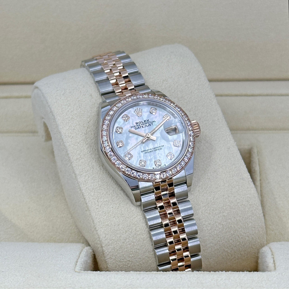 Lady-Datejust 28, Oystersteel and 18k Everose Gold - image 8