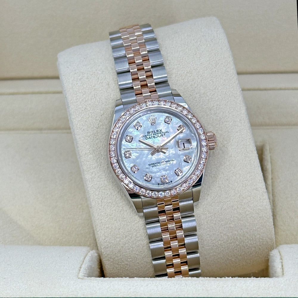 Lady-Datejust 28, Oystersteel and 18k Everose Gold - image 9
