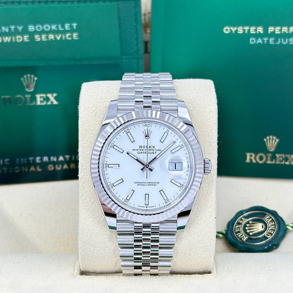 Datejust 41 Oystersteel and 18K White Gold 41 mm White Dial - image 2