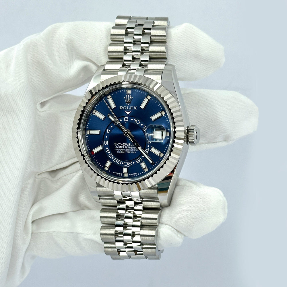 Sky-Dweller, 42mm, Oystersteel and 18k White Gold, Blue, Jubilee - image 10