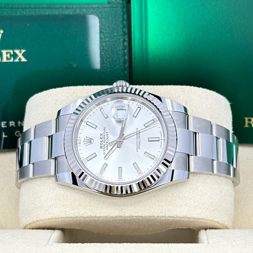 Datejust 41, Stainless Steel and 18k White Gold, 41mm - image 6