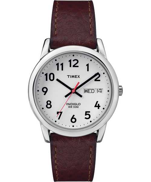 Easy Reader Day Date 35mm Leather Strap Watch