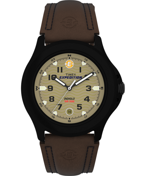 Expedition Metal Field 40mm Leather Strap Watch