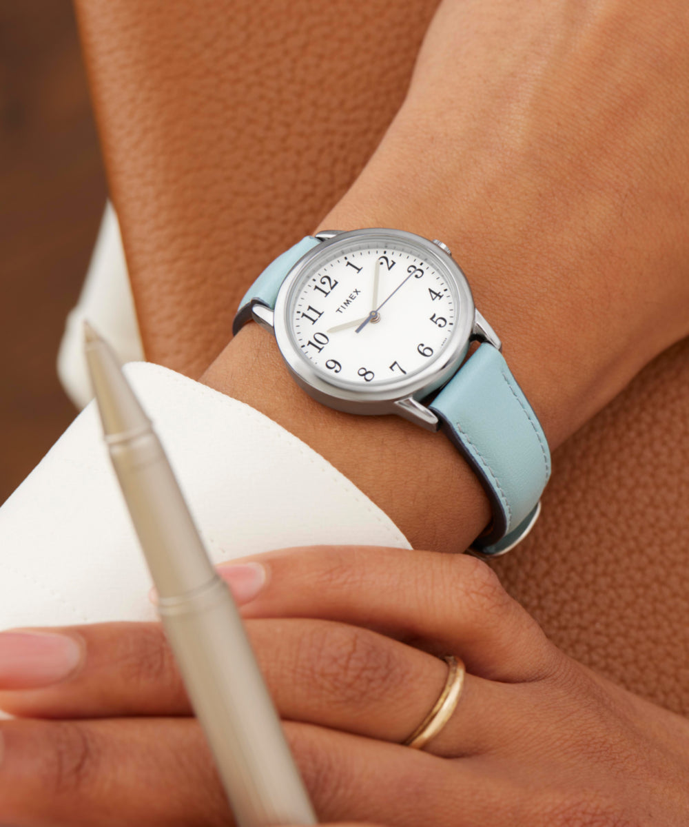 Easy Reader Color Pop 30mm Leather Strap Watch