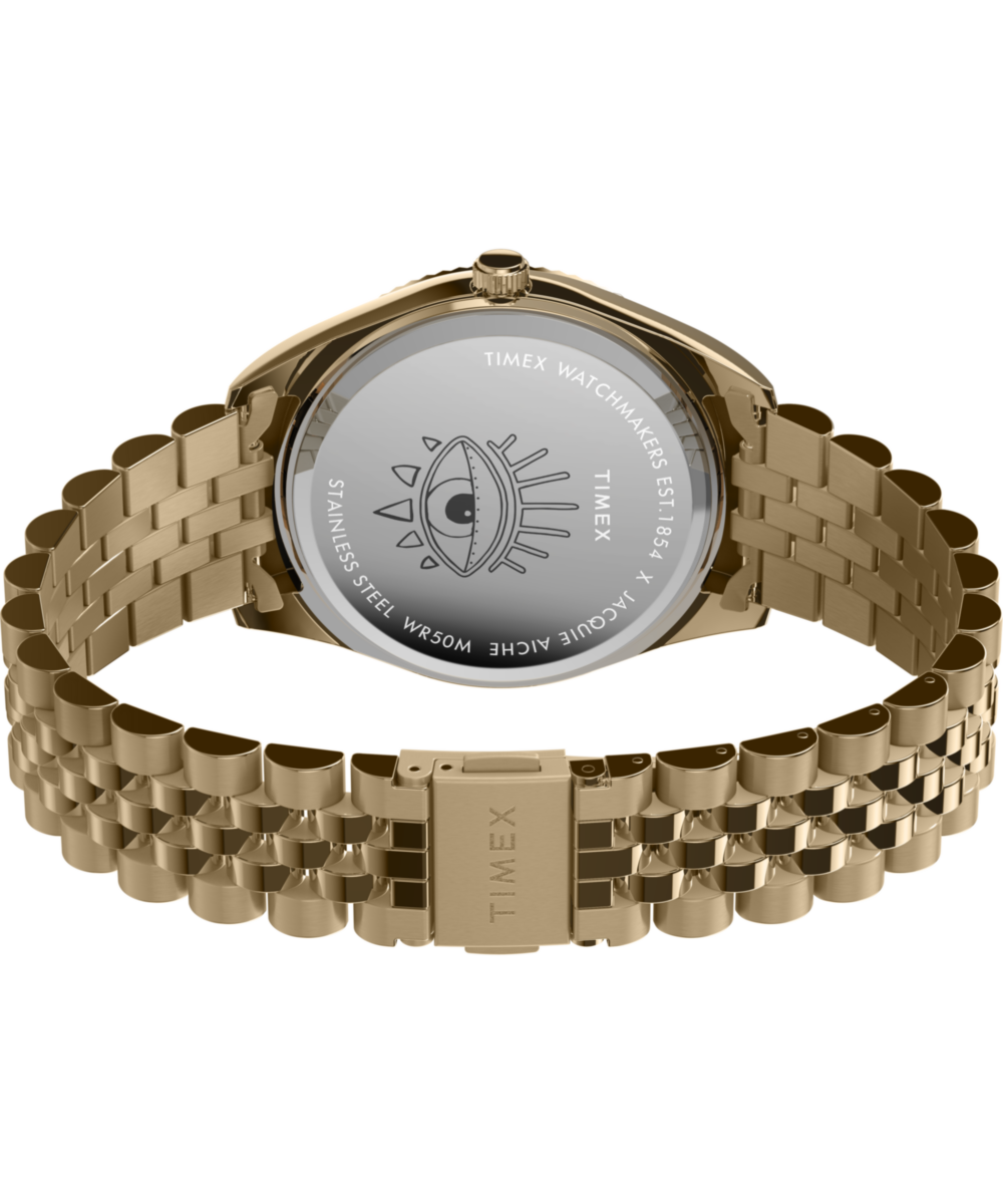 Timex Legacy x Jacquie Aiche Gold Sunray Dial with Tribe Eye 36mm Watch