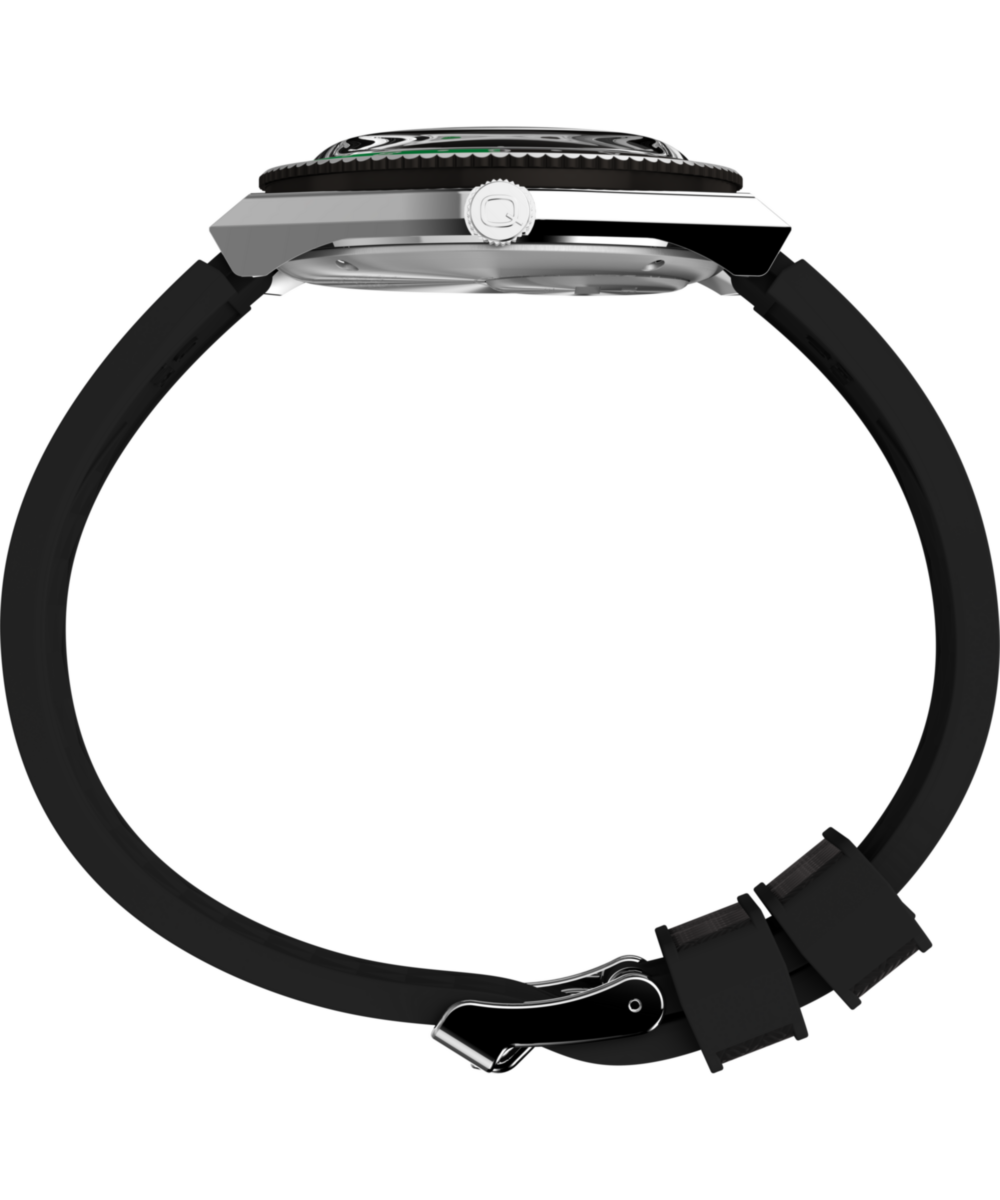 Q Timex® GMT 38mm Synthetic Rubber Strap Watch