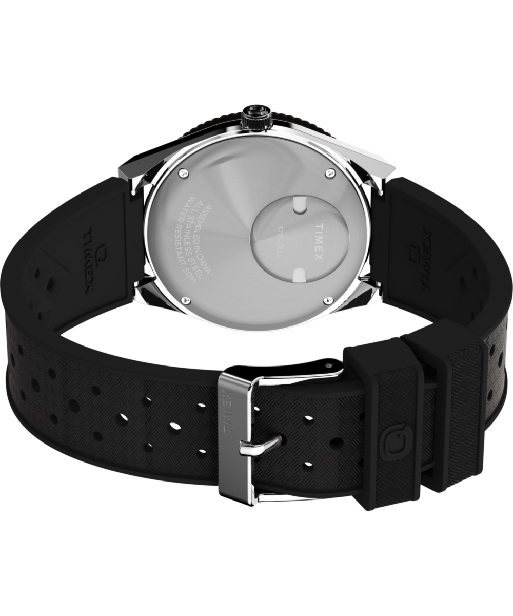 Q Timex® GMT 38mm Synthetic Rubber Strap Watch