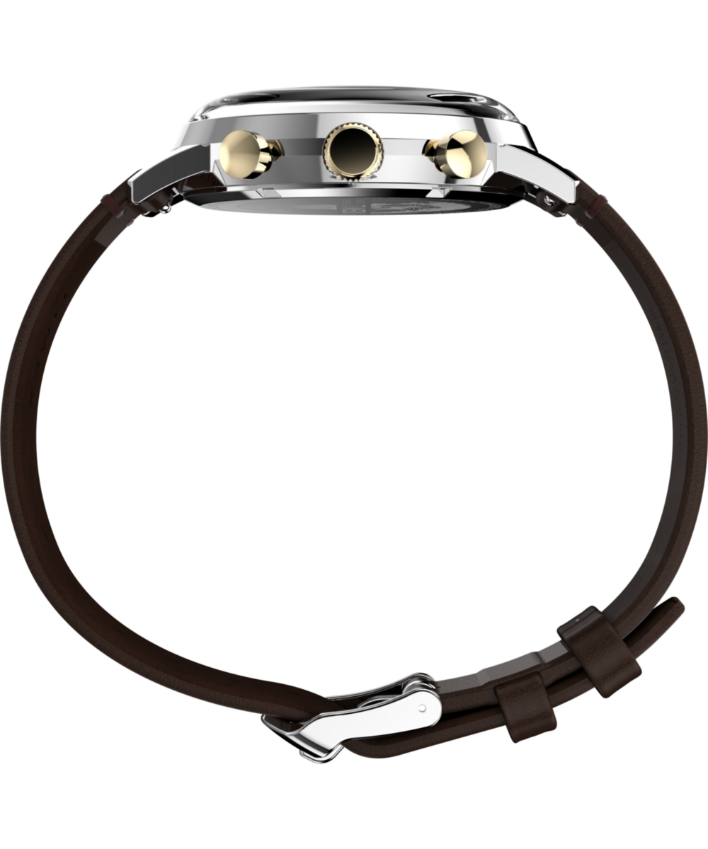Marlin® Chronograph Tachymeter 40mm Leather Strap Watch