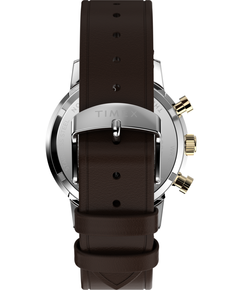 Marlin® Chronograph Tachymeter 40mm Leather Strap Watch