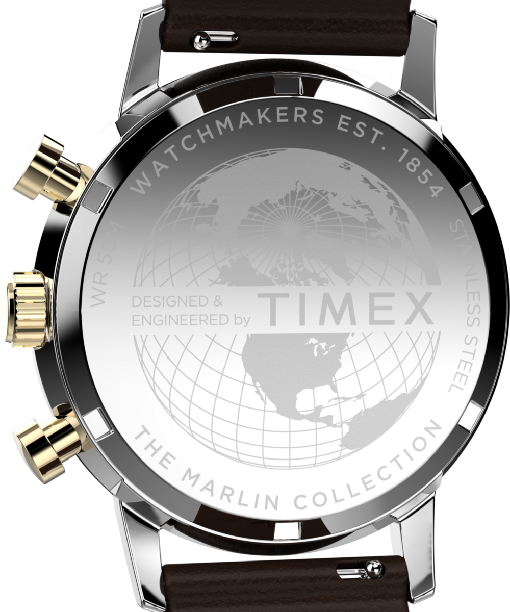 Marlin® Chronograph Tachymeter 40mm Leather Strap Watch