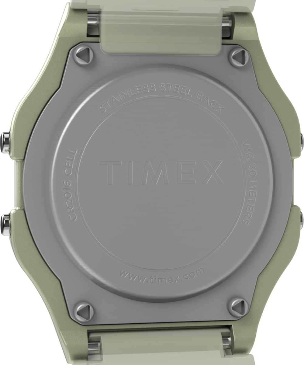 Timex T80 Glow in the Dark 34mm Resin Strap Watch