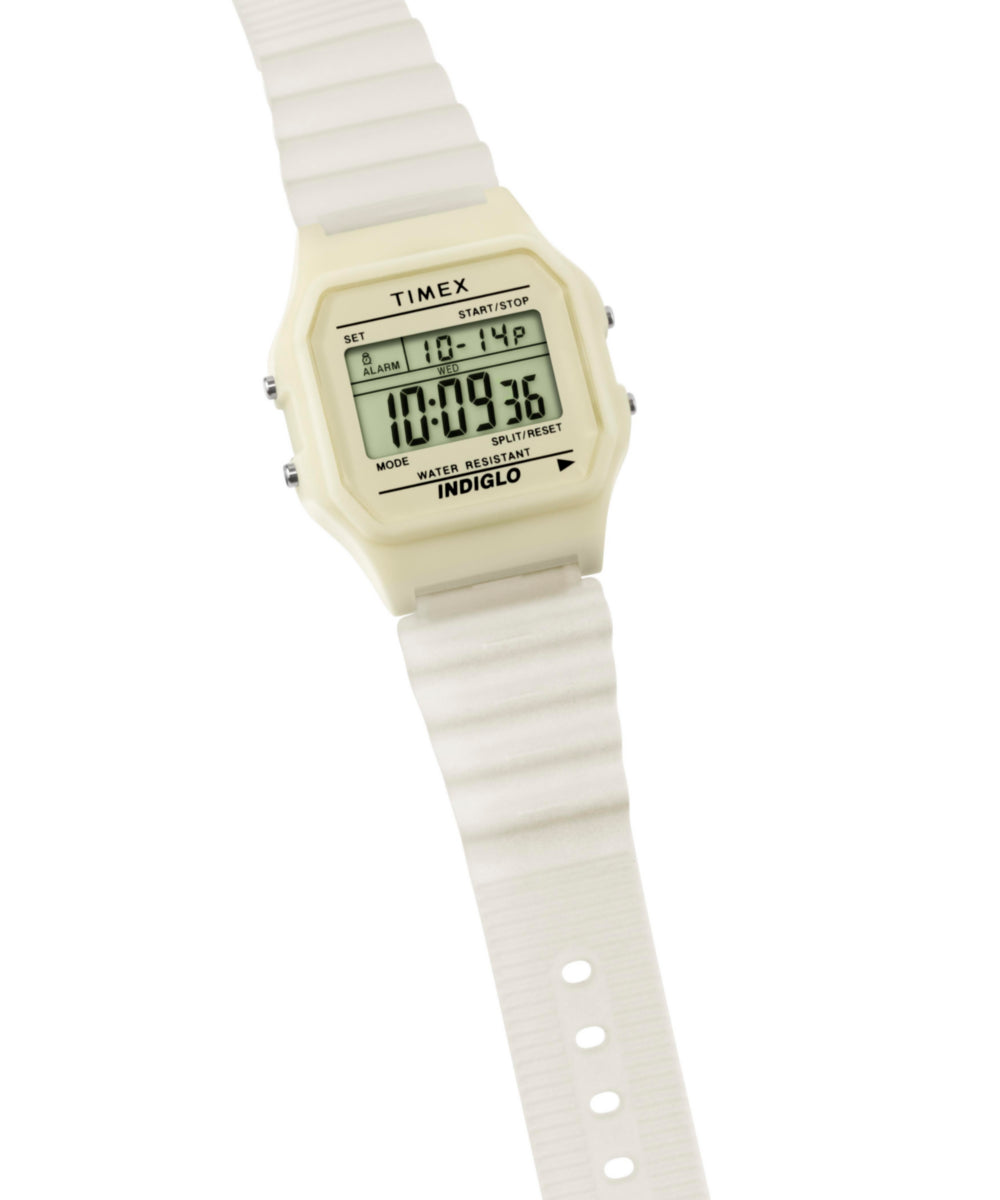 Timex T80 Glow in the Dark 34mm Resin Strap Watch