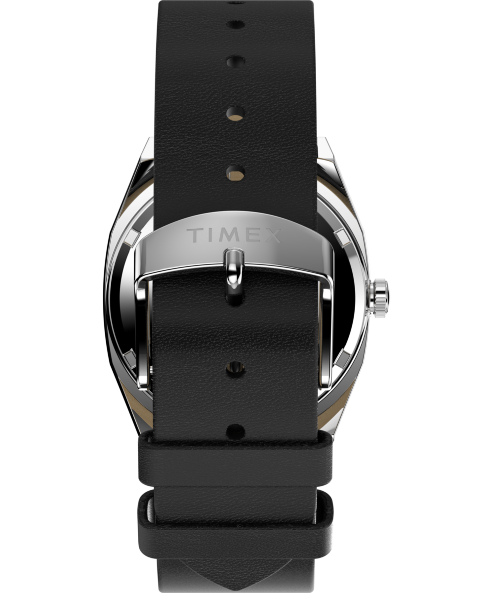 Timex® Automatic 1983 E Line 34mm Leather Strap Watch