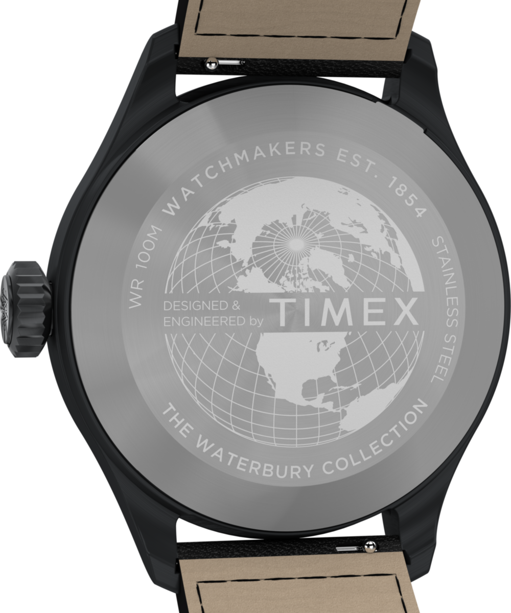 Waterbury Ace 41mm Leather Strap Watch