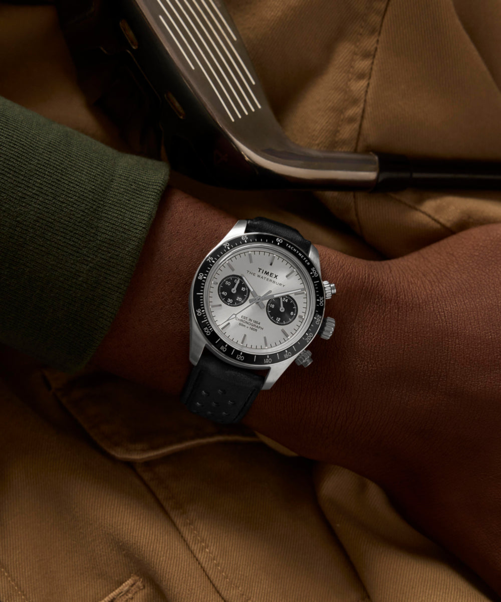Waterbury Heritage Chronograph 39mm Leather Strap Watch