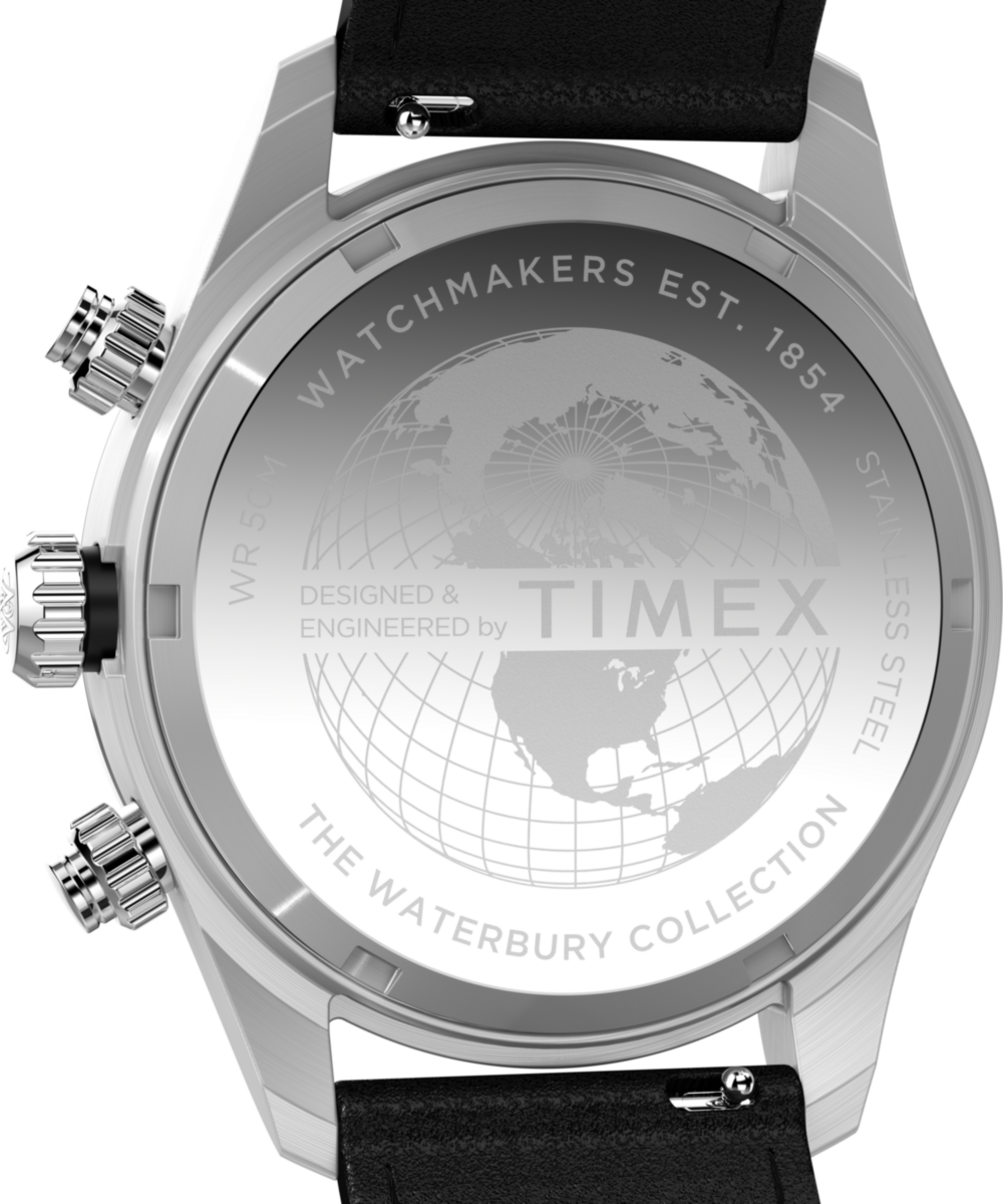Waterbury Heritage Chronograph 39mm Leather Strap Watch
