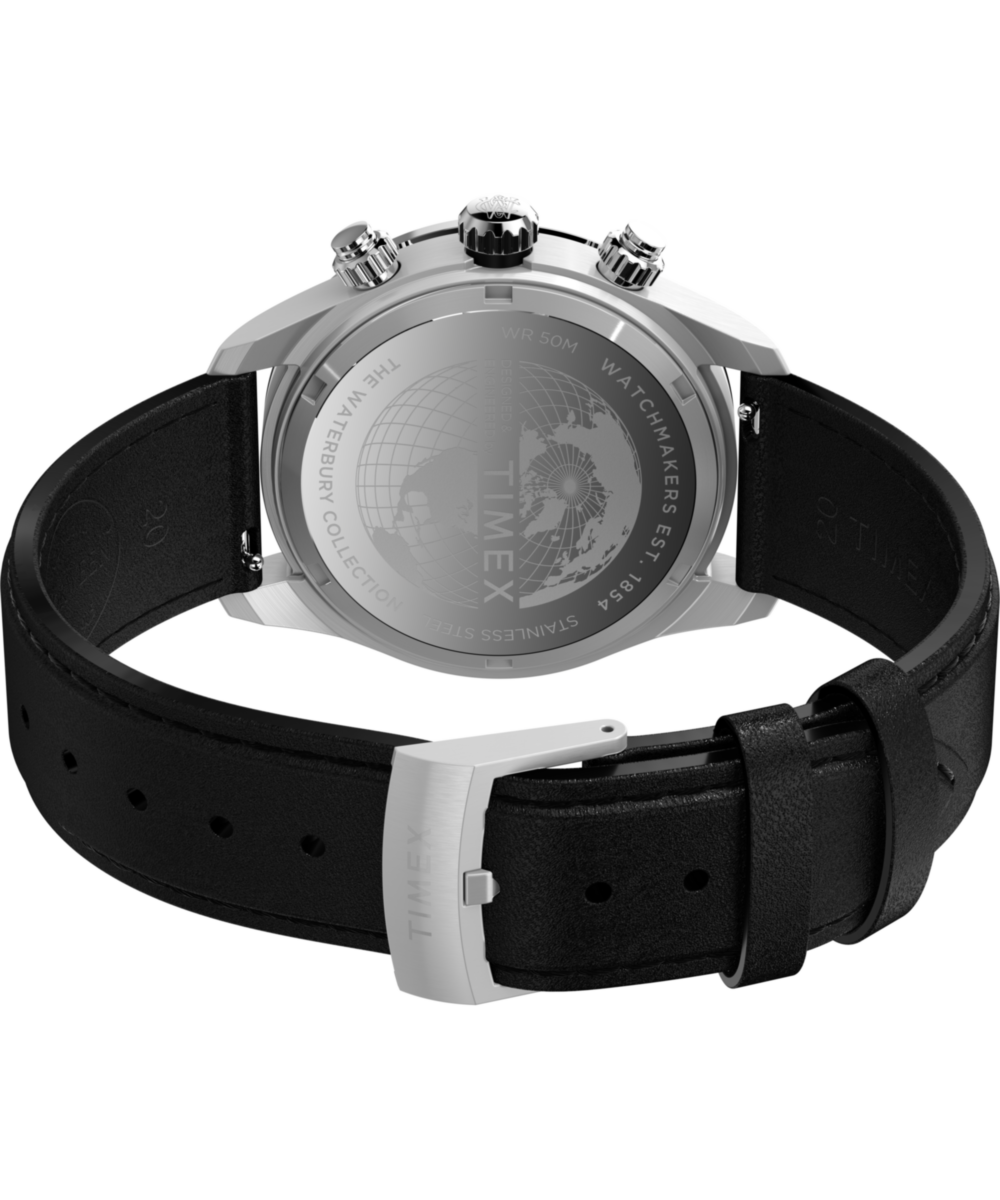 Waterbury Heritage Chronograph 39mm Leather Strap Watch