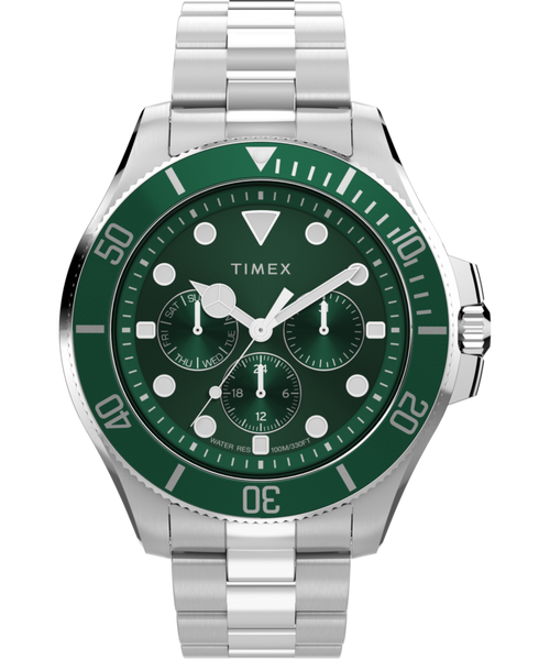 Harborside Coast Multifunction 43mm Stainless Steel Bracelet Watch