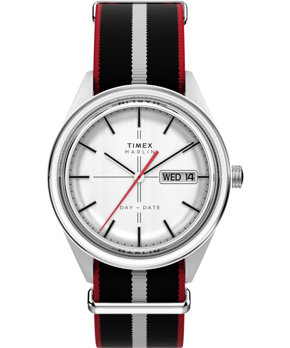 Marlin® Jet Quartz 38mm Fabric Strap Watch