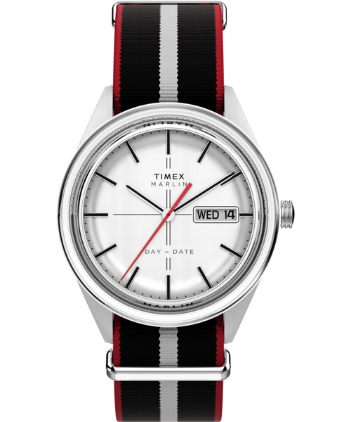 Marlin® Jet Quartz 38mm Fabric Strap Watch