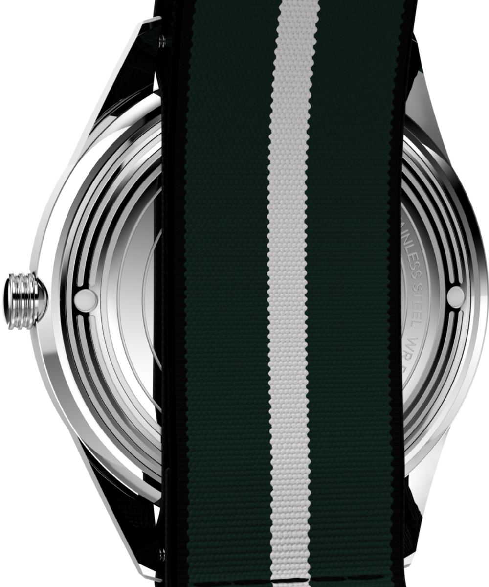 Marlin® Jet Quartz 38mm Fabric Strap Watch