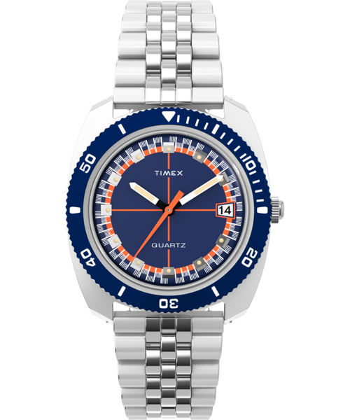 Q Timex® 1971 Velocity 36mm Stainless Steel Bracelet Watch