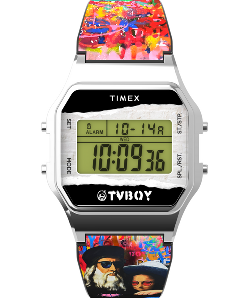 Timex T80 x TVBOY 34mm Resin Strap Watch